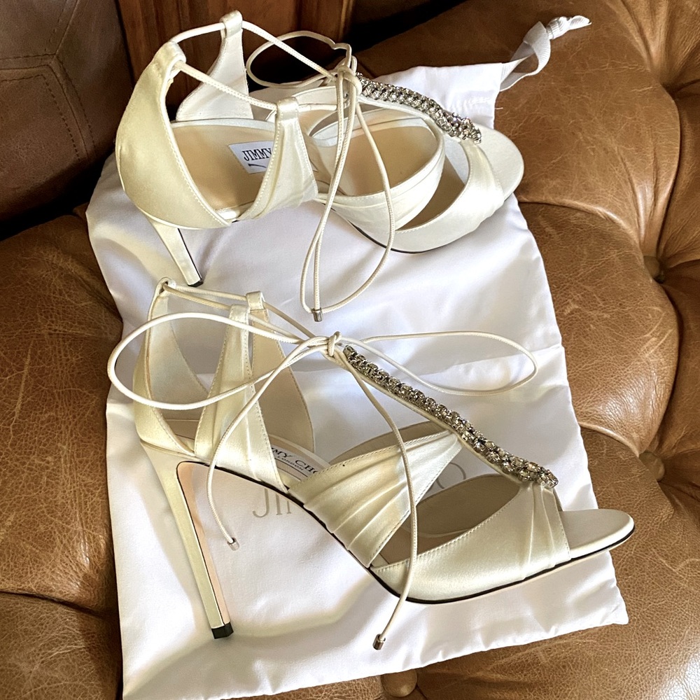 Authentic Brand new Jimmy Choo high heel sandals. Perfect for bridal events.